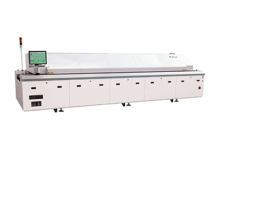 64KW 0.01m/min Lead Free Reflow Oven 8 Heating Zones SMT Production Line